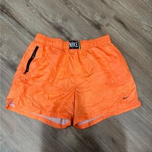 Nike Men's Athletic Running Shorts Orange with Black Accents